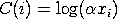 C(i) = LOG(alpha*X(i))