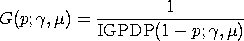 RIGPPF(p;gamma,mu) = 1/IGPPF(1-p;gamma,mu)
