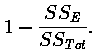  1- (SSe) / (SS(td)