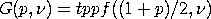 FTPPF(p,nu) = TPPF((1 + p)/2,nu)