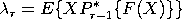 lambda(r) = E{X*P*(r-1){F(X)}}