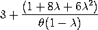 3 + (1+8*lambda+6*lambda^2)/(theta*(1-lambda))